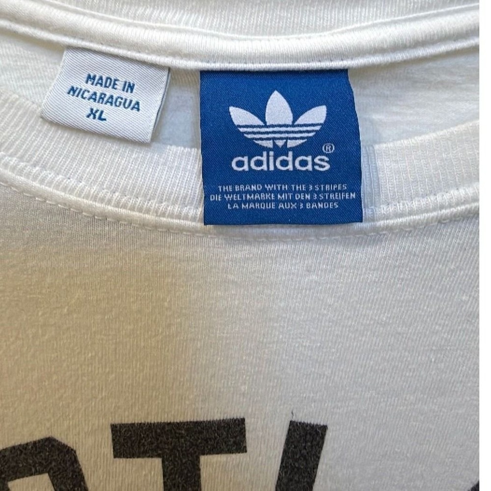 Adidas Originals Portland Trail Blazers Graphic T Mens XL White Trefoil Logo Tee - Picture 2 of 4
